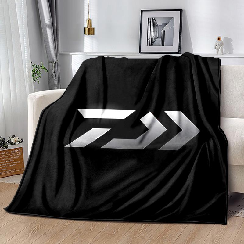 Fishing D-Daiwa printed throw blanket—lightweight,soft,warm;versatile blanket for all seasons—perfect as &air-conditioning throw,nap blanket