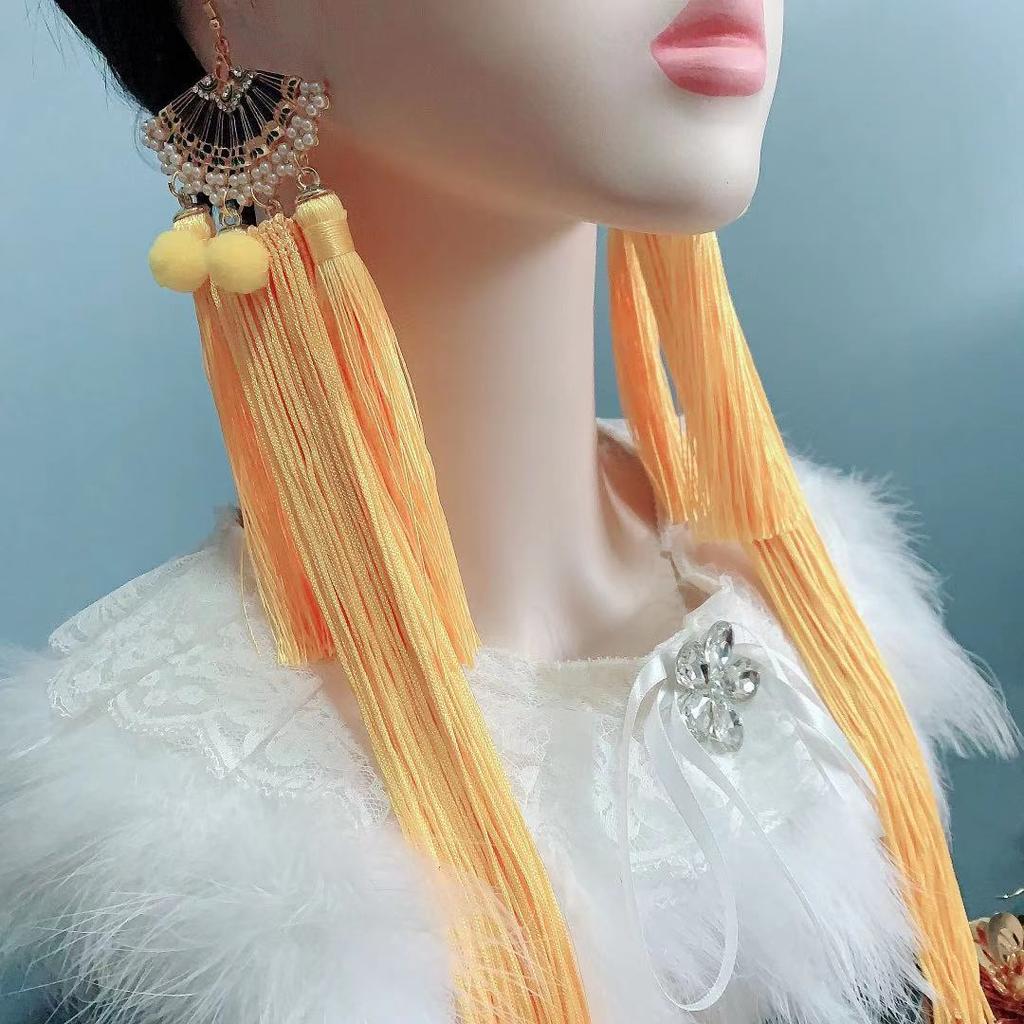 Bohemia Style Earrings Chinese Knot Lantern Pendant Long Tassel Earrings For Women Jewelry Accessories Christmas New Year Gift