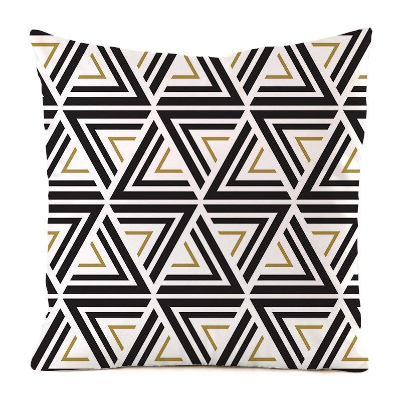 

Juste de coussin à motif de rayures géométriques simples, taie d oreiller de luxe, canapé de bureau, voiture, décoration d intérieur 40x40cm