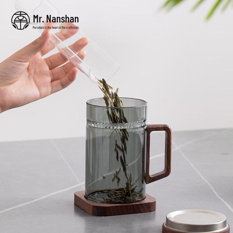 Nanshan Gentleman Heat-Resistant Glass Tea Cup with Lid