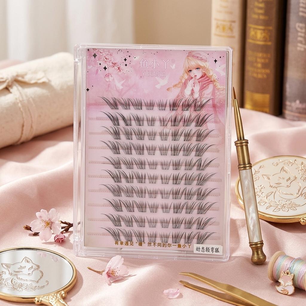 9-12mm False Eyelashes Natural Radiating Lightweight Bend for Asian Eyes 9-12