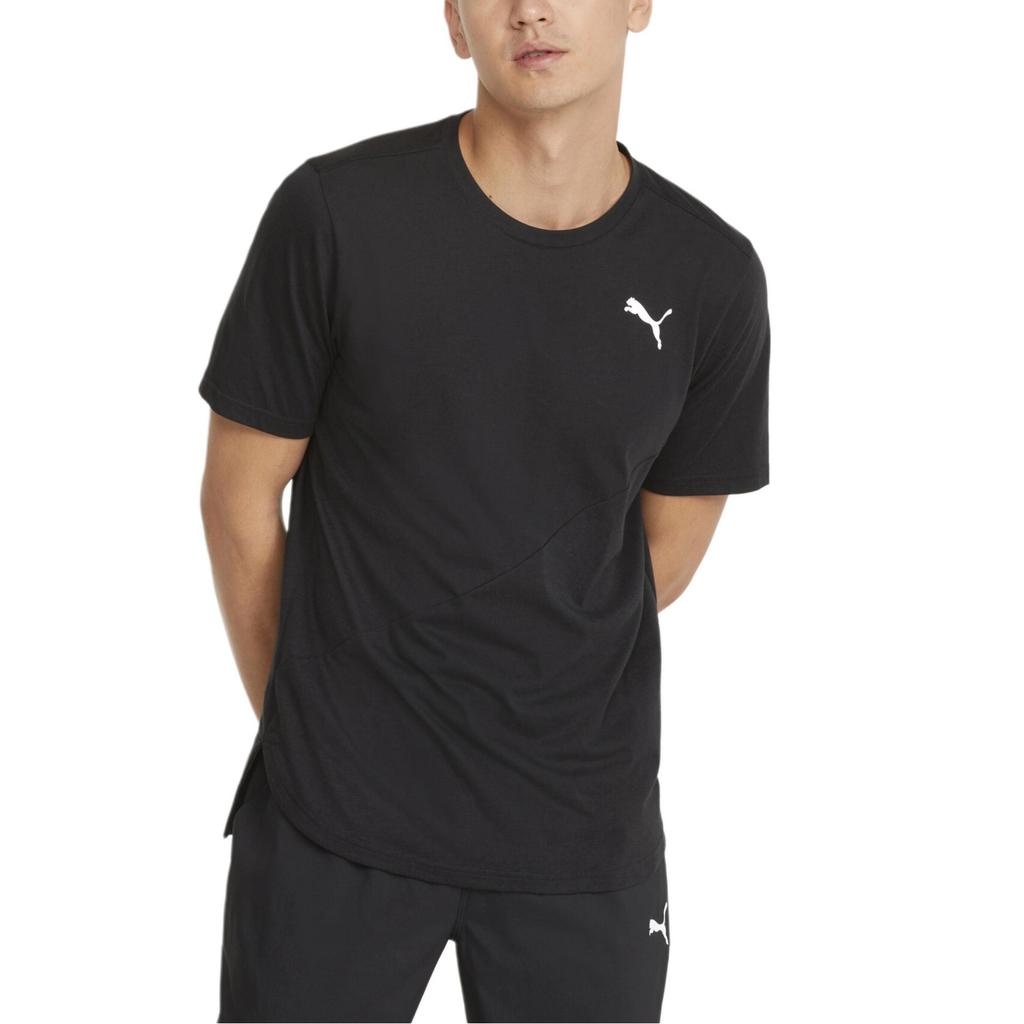 PUMA T Shirts Men's Black Crew Neck Moderate 521537-01
