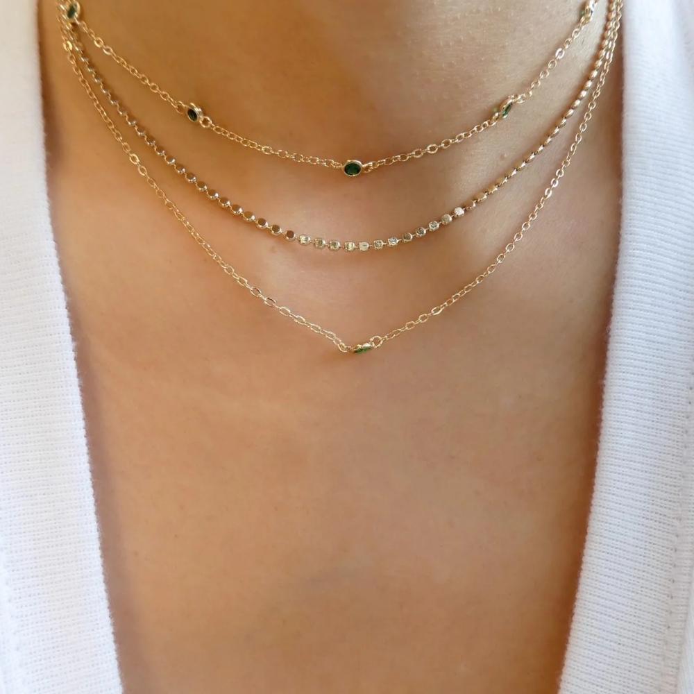 

Hot Sale Fashion Women Sexy Multilayer Sequins Rhinestone Tasse Crystal Choker Necklace Simple Tassel Chain Collar Gothic
