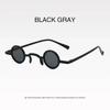 Womens Sunglasses Retro Black Metal Steampunk Sunglasses  Fashion Color Mens Round Frame Sun Glasses Lentes  Mujer
