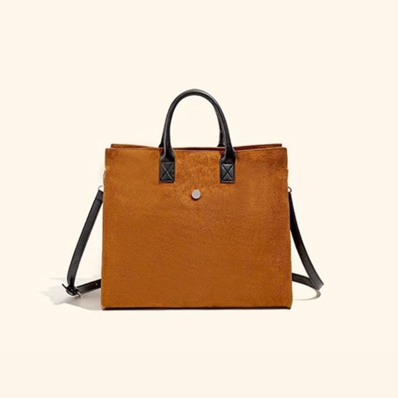 

Вместительная сумка-тоут на одно плечо, повседневный кроссбоди-портфель коричневый