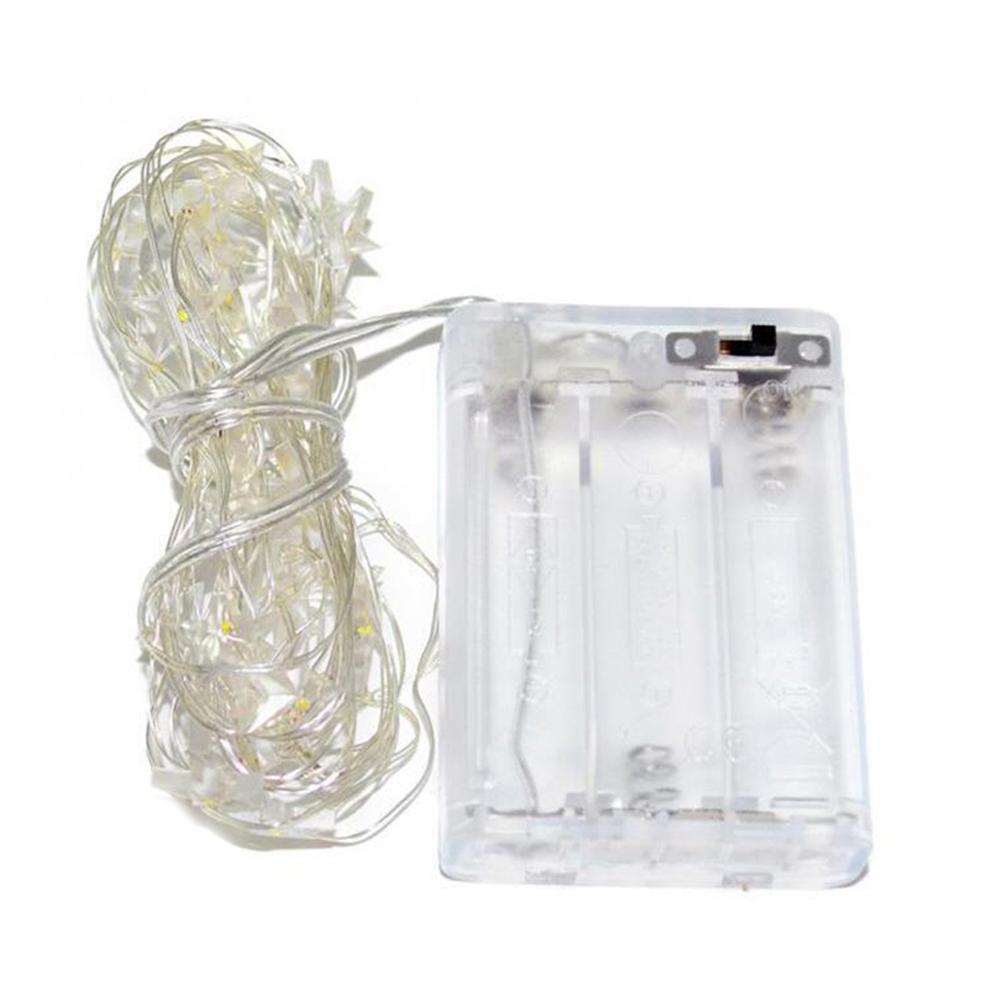 1M/2M/5M Star Copper Light String Room Decoration LED Fairy Lights Christmas Xmas Decorative Garland LED String Light Battery Powered Light