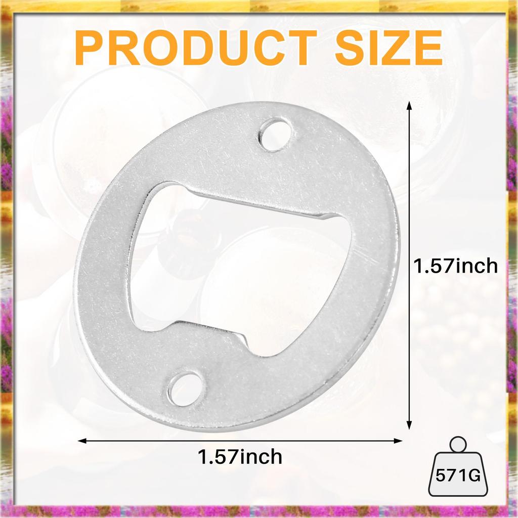 Easy Use Bottle Opener Part With Countersunk Holes Round Metal Strong Polished Bottle Opener Insert Parts