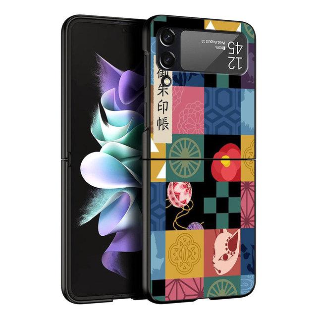 

Чехол для Samsung Galaxy Zflip3 Zflip Z Flip 3 5g Z Flip 4 Flip3 Zflip4 Zflip жесткий чехол для ПК Demon Slayer с цветным принтом Samsung Z Flip 5G