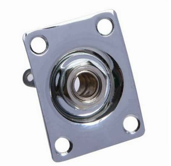 Electric Guitar/Bass Square Output Jack in Silver, Black, Gold