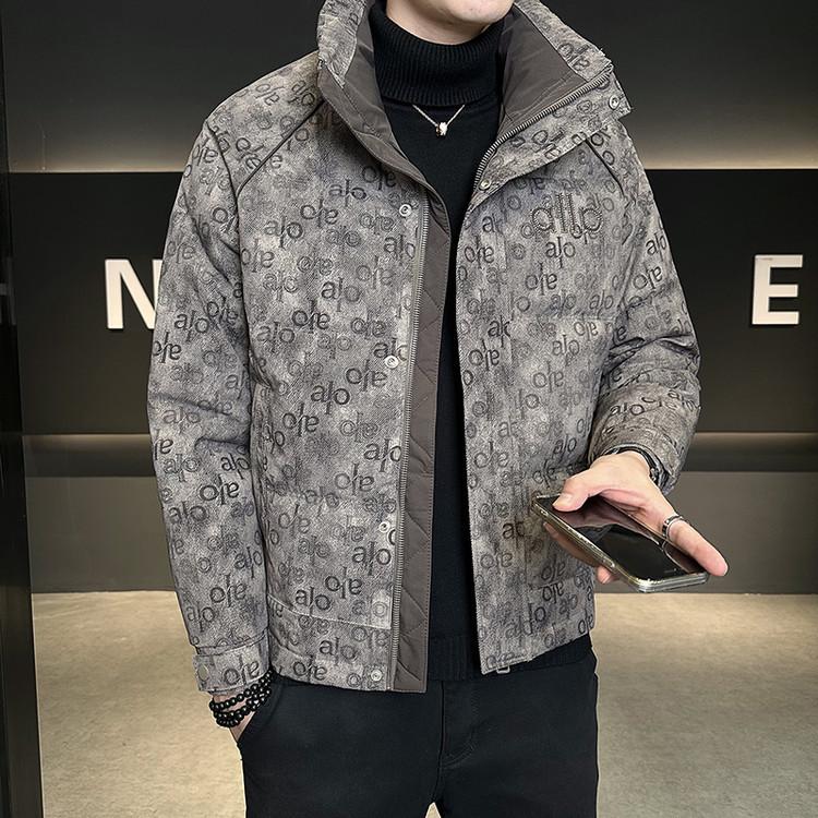 Men's 2025 Winter Trendy Printed Down Jacket - Lightweight, Thick & Stand Collar Outerwear