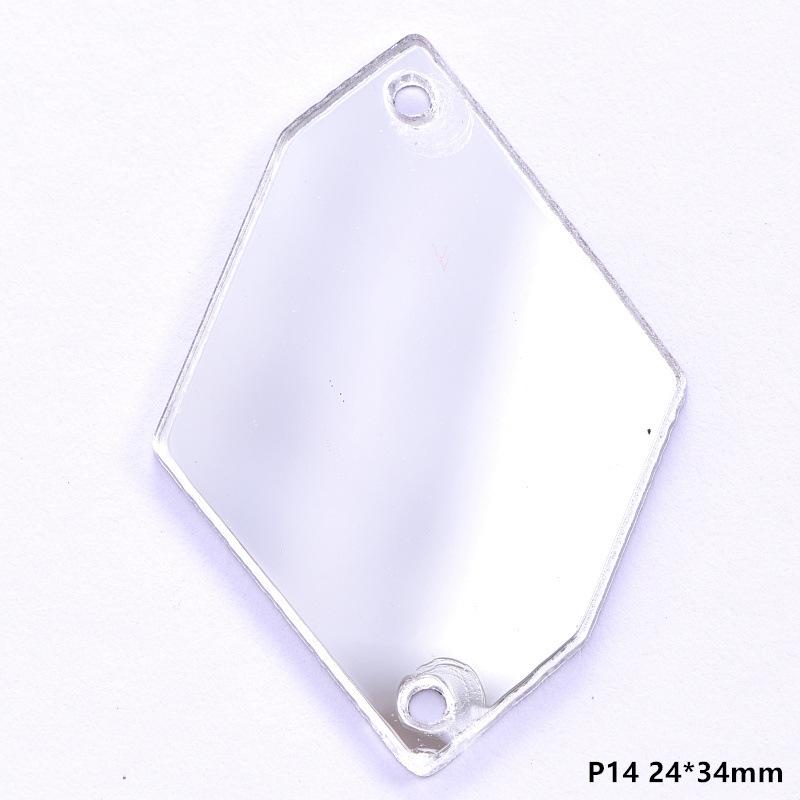 Acrylic Hand Seam Drill, Flat Bottom Special-Shaped Mirror Diy Clothing Decoration Jewelry Mirror Accessories Seam Drill