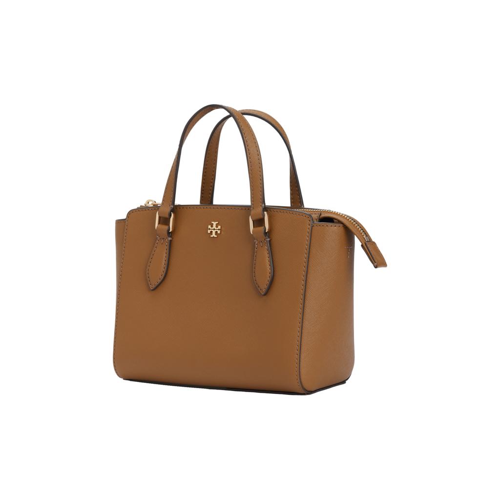 Tory Burch Emerson Minimalist Leather Tote Bag Women tote Caramel-Brown 138366-909