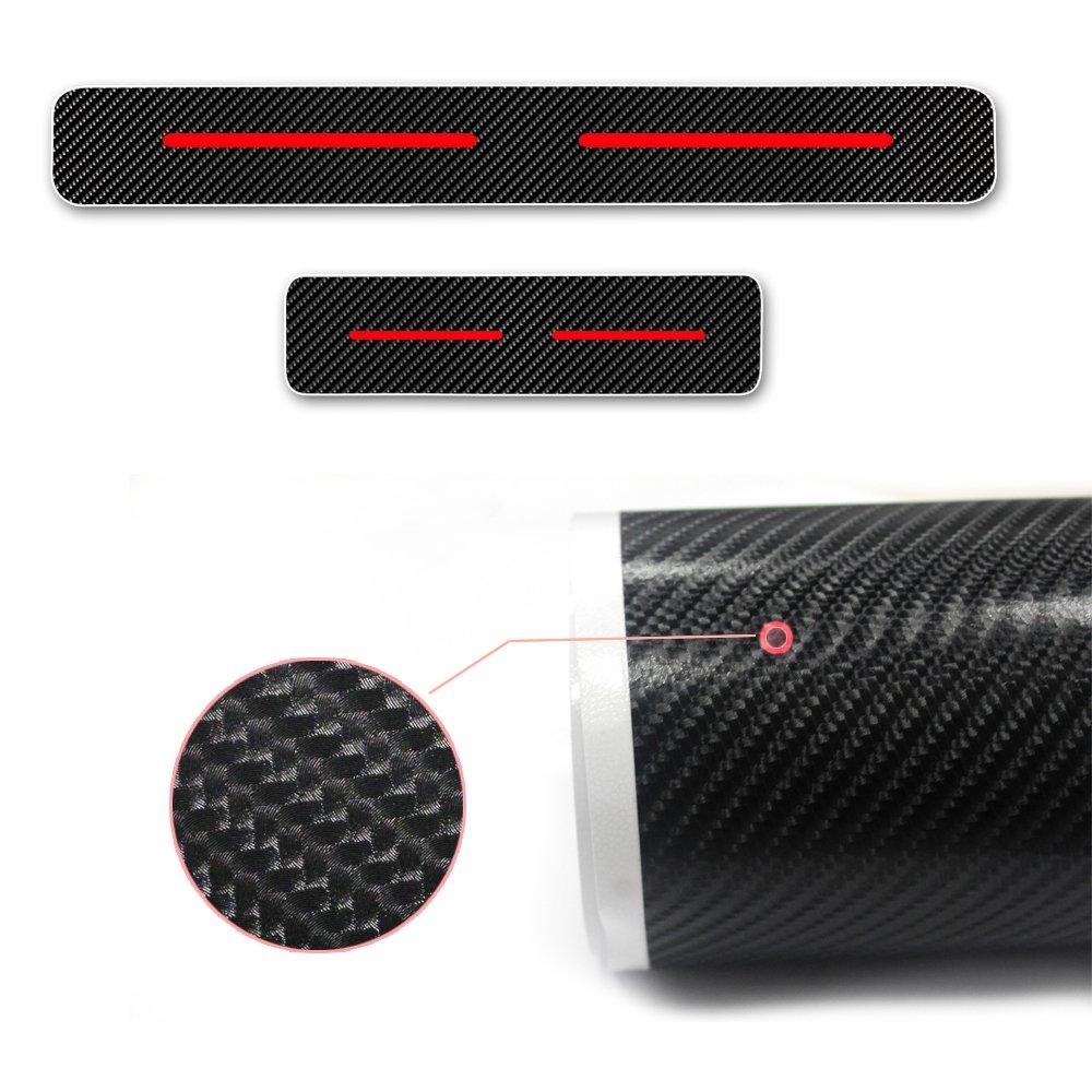 Cobear Universal Car Carbon Fiber Door, Scuff Plate, Scuff Protection Sheet, Side Step Cover