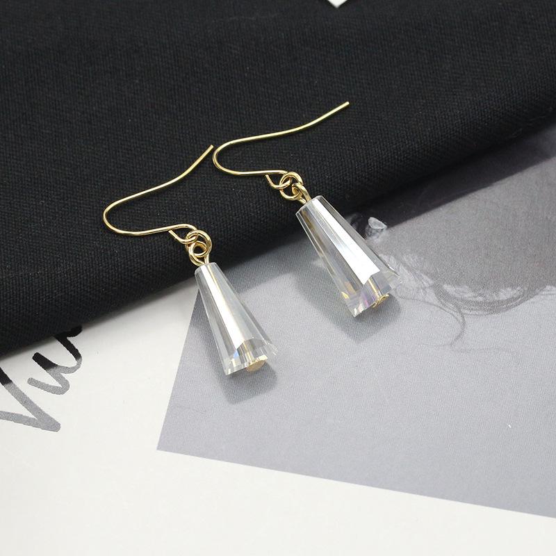 Индивидуальные милые серьги, изысканные стеклянные серьги-подвески с кристаллами, дикие женские украшения белый