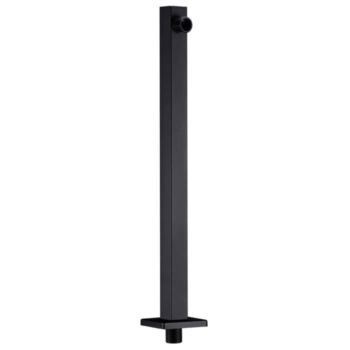 VidaXL Bras de Support de Douche Carré Bras de Tête de Douche Bras de Pomme de Douche Salle de Bain Intérieur Acier 147733