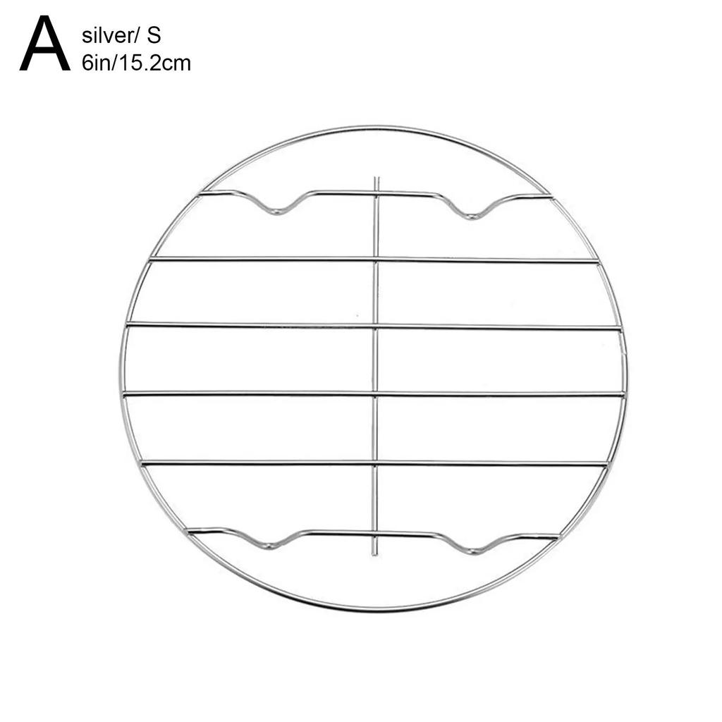 1pc Steel BBQ Rack Air Fryer Grill Pan Kitchen BBQ Roasting Baking Skewers Tray Replacement Tray Multifunctional Grill U6F7