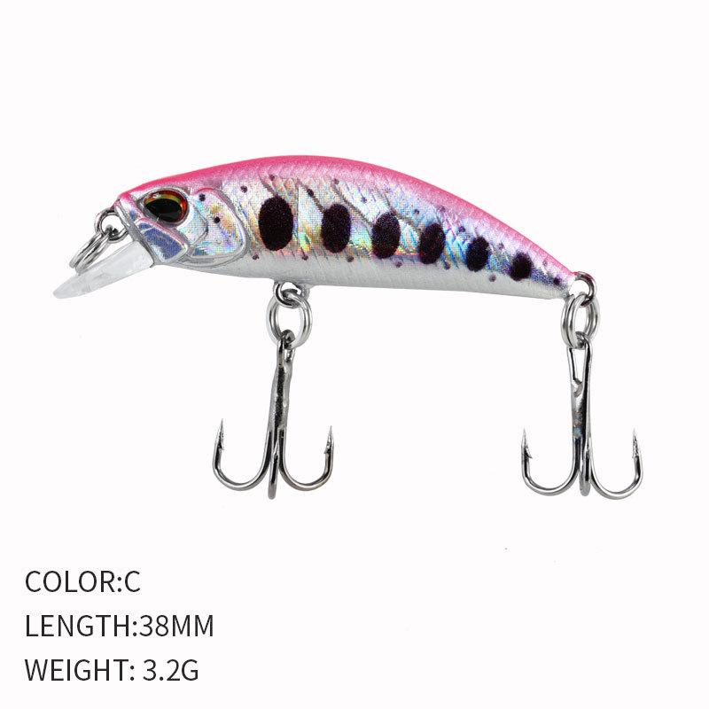 ALASICKA 38mm 3.2g Fishing Lure Micro Minnow Wobbler Sinking Artificial Hard Bait Jerkbait Swimbait Small Stream Trout Bass Bait