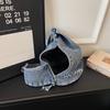 Denim Sling Bag Casual Chest Bag Lightweight Crossbody Backpack for Men and Women