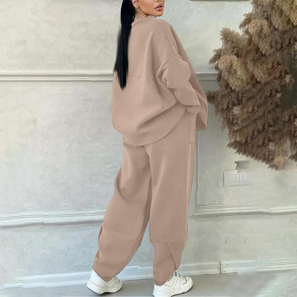 Women's 2 Piece Color Casual Sportswear Long Pants Set