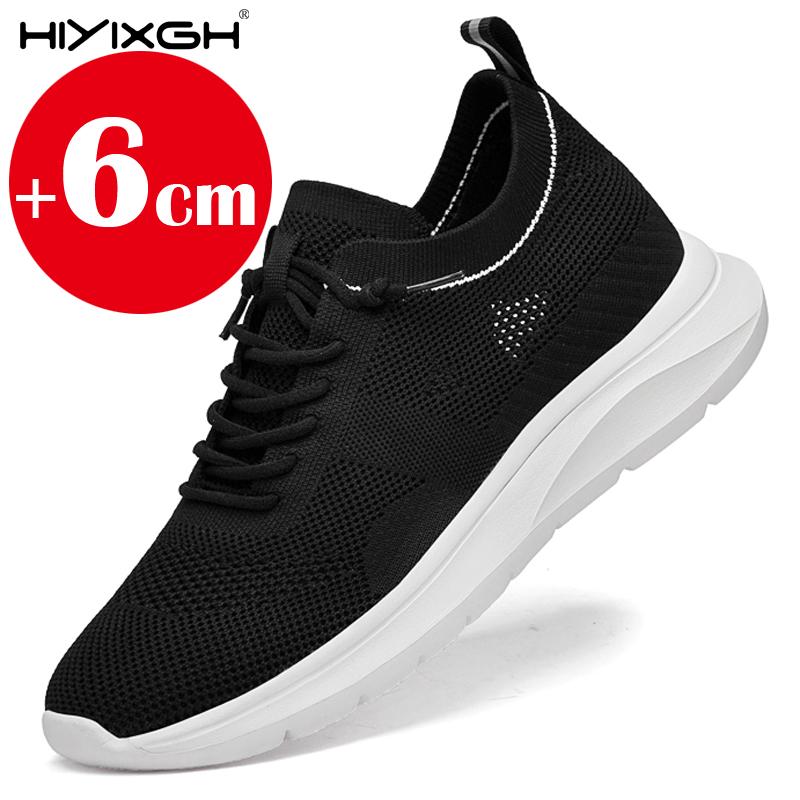 

Unisex 6CM Height Increase Breathable Mesh Casual Shoes Lightweight Comfortable Elevator Sneakers for Men & Women Walking Shoes 36