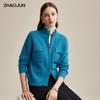 Zhaojun Women's Autumn/Winter Stand Collar Full-Zip Thick Wool Cardigan