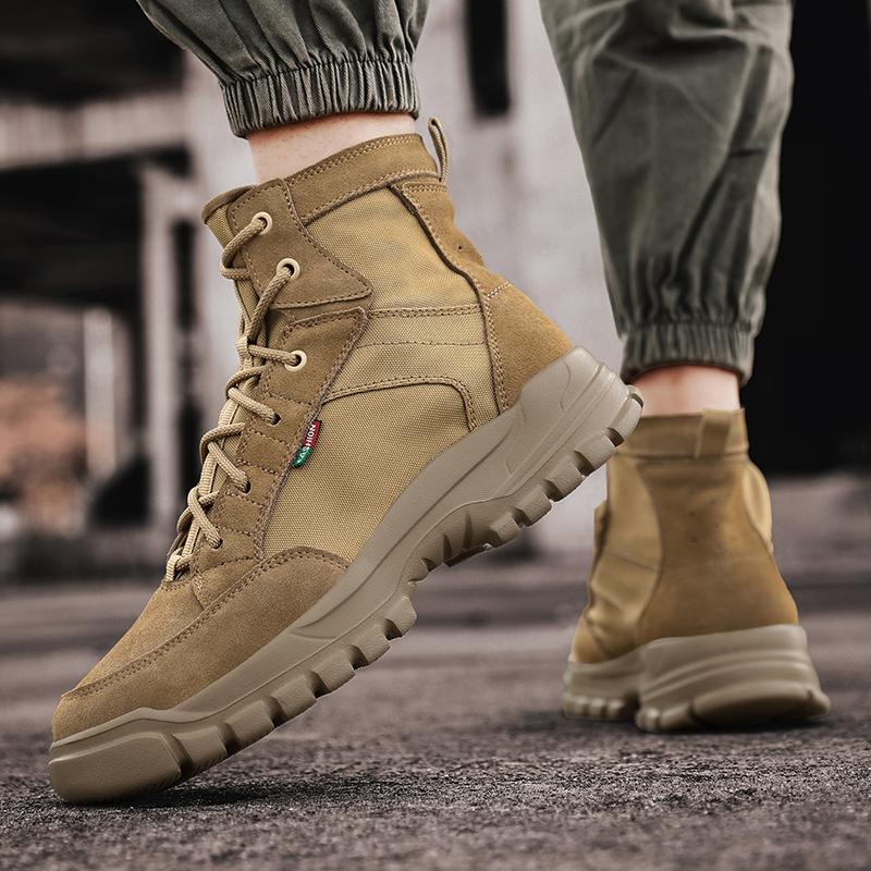 Fashion High Quality New Wear-resistant Outdoor Work Shoes Winter High Top Men's Casual Shoes Versatile Sports Men's Camping Shoes