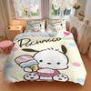 3pcs Pochacco Ideas Bedding Set Includes Quilt Cover and Pillowcases, Suitable for All Seasons, Machine Washable Ideal Gift W077