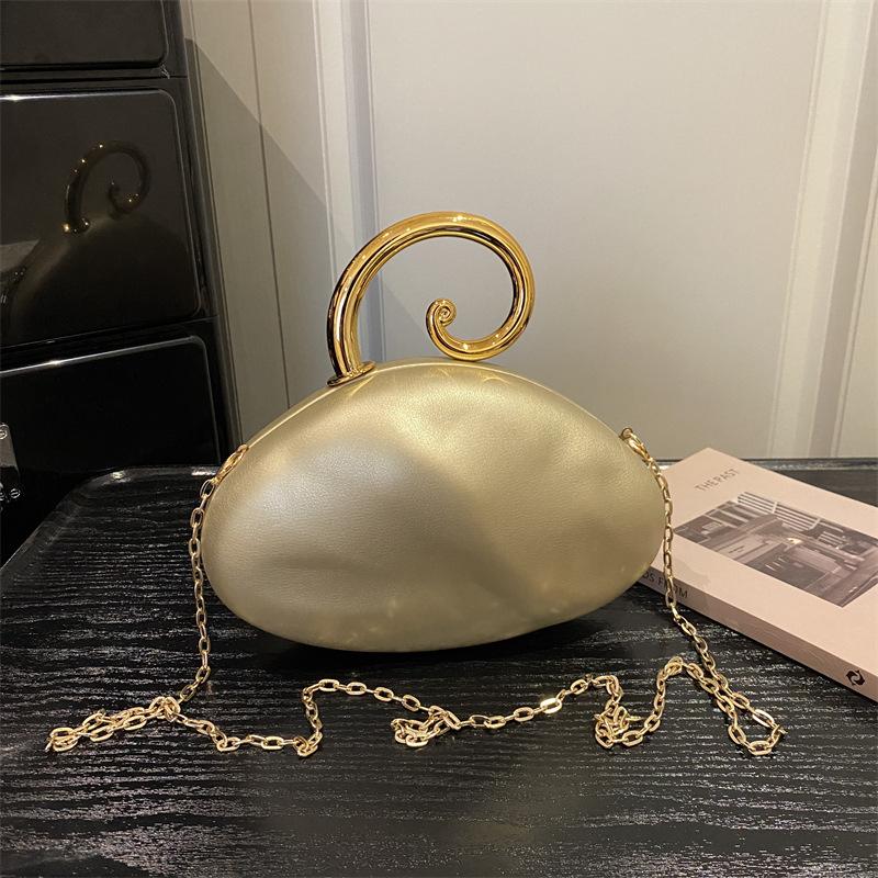 French Evening Handbag for Women Fashion Chain Shoulder Messenger Bag Wedding Party Clutch Purse Ladies Dinner Bag