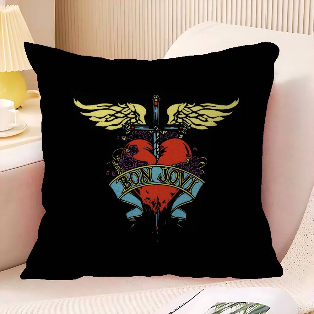 classic vintage BBON JJOVI BAND Personalized Pillow Cover Kids Bedroom Wild Party Decor Pillowcase kid Birthday shower Gift