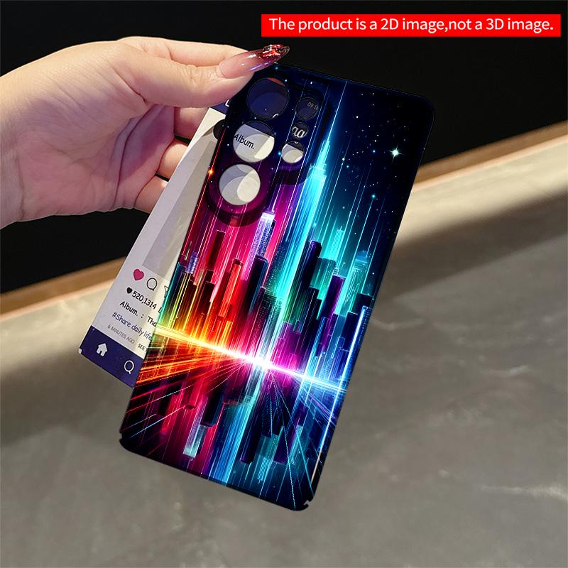 2DFlat Samsung phone case Neon City Skyline Glow Applicable to Galaxy S23 S24 S25ULTRA S26 A12 A14 A15 A16 A54 A55
