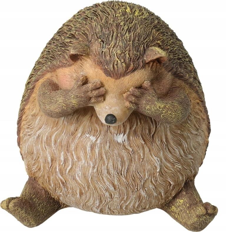 Figurka dekoracyjna 14 cm tworzywo sztuczne urocza ozdoba do domu jeż 1 szt.