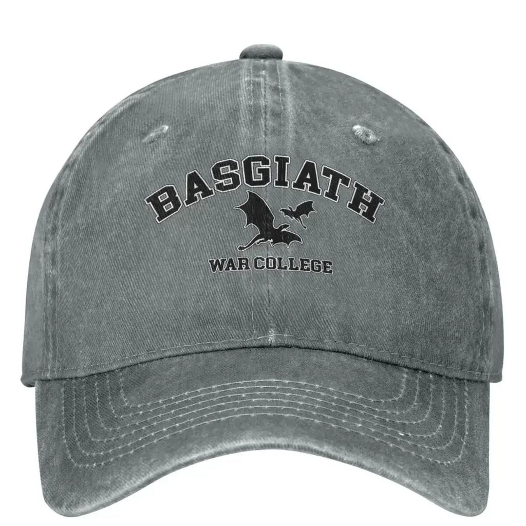 MenS And WomenS Fourth Wing Basgiath War College Baseball Caps Vintage Distressed Washed Dad Hat Adjustable Fit