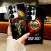 Band G-Guns N R-Roses Plating Phone Case For Samsung Galaxy S24 S25 FE S26 Edge S23 Ultra S22 S21 Plus S20 Anti-Fall Airabag Cov