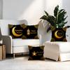 Ramadan Golden Crescent Moon Cushions Pillowcase Polyester Cushion Cover Throw Pillow Pillowcover Home Car Sofa Decor