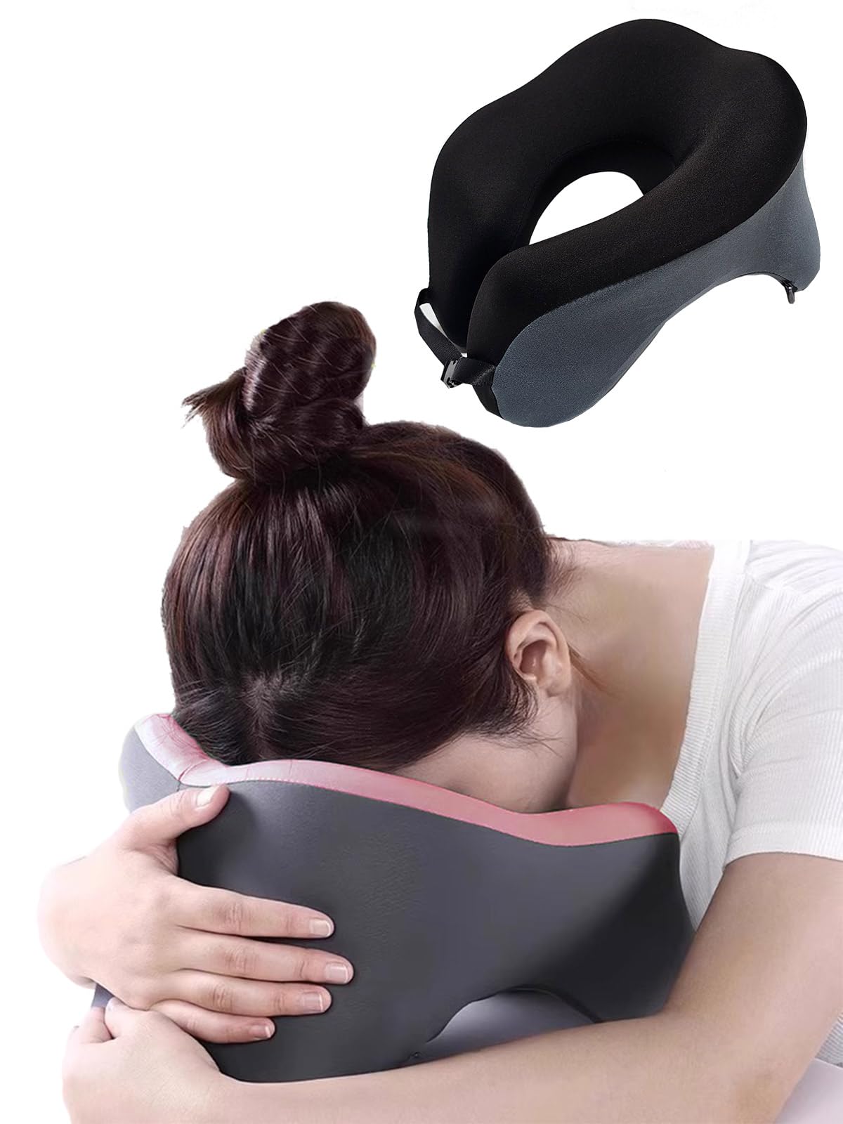 

[MY CHARM TOKYO] Mininem Nap Pillow, Face-Down Pillow, Neck Pillow, Washable, Lightweight, Breathable, for Desks, Offices, Car Camping, and Travel,