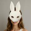 Realistická bílá králičí maska Novinka Králičí obličej PU kožená maska DIY řemesla Pohodlné nošení Anime maska Rekvizity