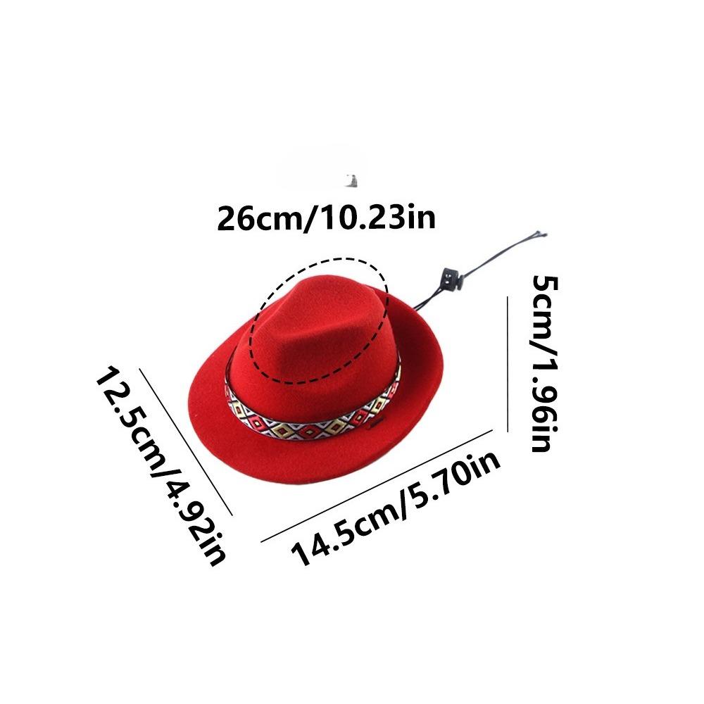 Pet Western Cowboy Hat Pet Sun Hat Big Edge Sunscreen Dog Hat Cat Top Hat Dress Up