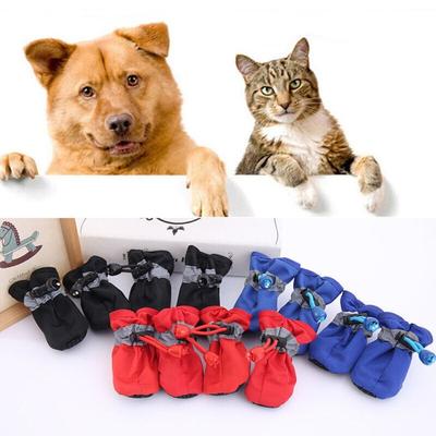 4 Stück Neue Schuhe Wasserdicht Regen Schnee Stiefel Haustier Regenschuhe Haustierschuhe Hundeschuhe