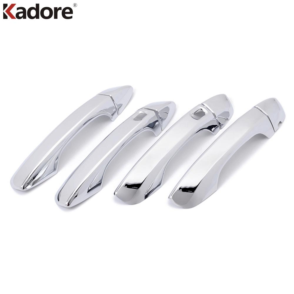 Door Handle Cover Trim For Volkswagen VW Tiguan 2017-    Chrome Car Door Handle Catch Covers Overlay Accessories