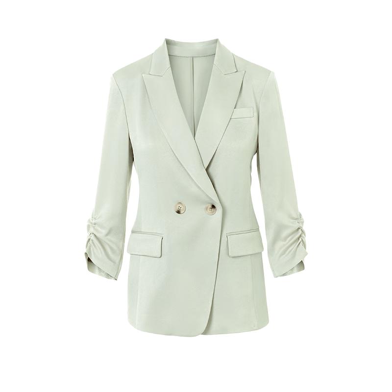 Langzi Basic Wardrobe Acetate Blazer