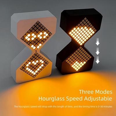 Multifunction Digital Hourglass Timer LED Display Countdown Clock Cyberpunk Room Decor Creative Electronics Gift For Birthday