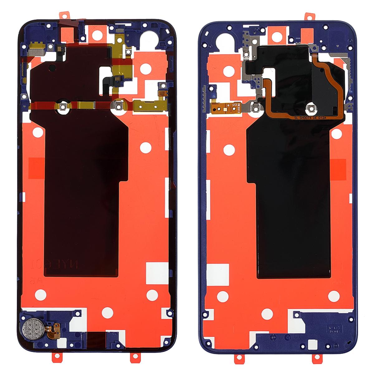 

OEM Rear Housing Supporting Frame Battery Back Cover Bracket with NFC Flex Cable (without Logo) for Honor 20/nova 5T Blue