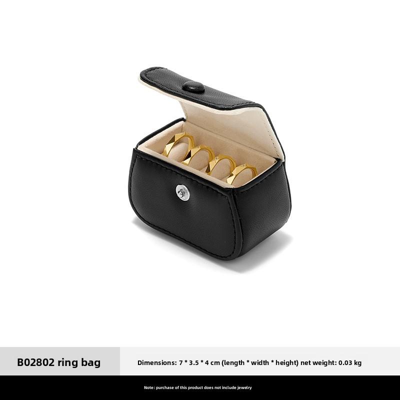 

Portable Mini Ring Box, Compact Earrings Storage Bag, Exquisite Small Travel Jewelry Case