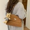 Übergroße Tote Bag aus PU-Material für Damen mit Kettenriemen und Handytasche für den täglichen Gebrauch