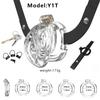Soft Plastic Cock Cage Lightweight Pink Chastity Cage Male Chastity Devices Lock 4 Rings BDSM Toys for Sissy Men Adult Sex Toy