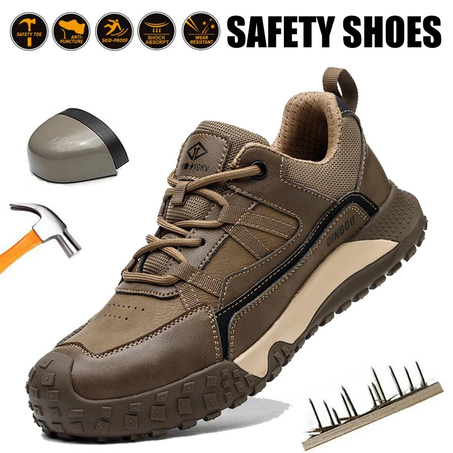Men Safety Boots Indestructible Shoes Sneakers Steel Toe Protective Boots Anti-smash Anti-puncture Work Safety Shoes Anti-slip cm