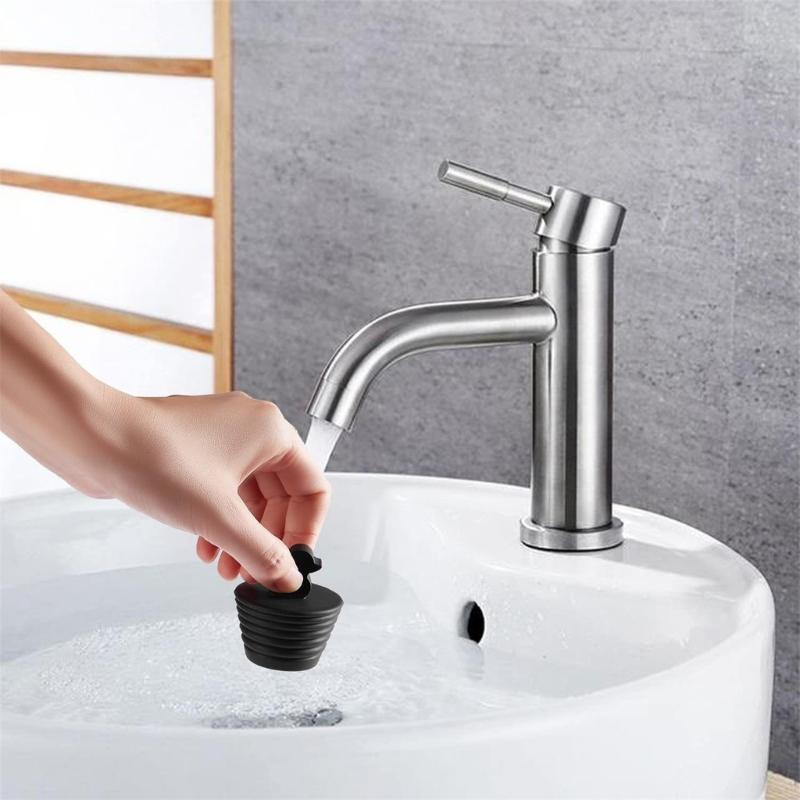 Reusable Bathroom Plug Universal Drain Stopper Silicone Anti-clogging Kitchen Sink Stopper Bathtub Plug Accessories 2pcs
