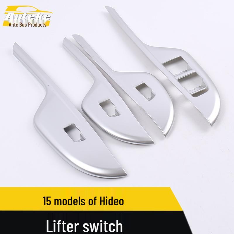 Dekorativer Rahmen für 15 Excelle Autofensterschalter - Stilvolle Armlehnenpaneelaufkleber