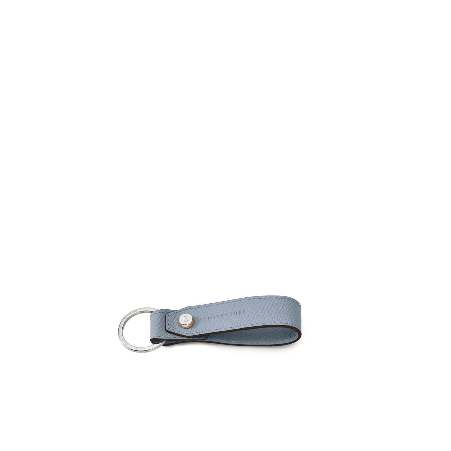 BONAVENTURA Nobile Leather (Noblesse Leather) Keychain [Blue Lin] Key Charm, European-Grade Genuine Leather, Gift, BKHN1-BN