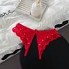 Low Waist Sheer Mesh Lace Thong Open-crotch Lace Underwear Lace Flower Briefs Women  Romantic Night